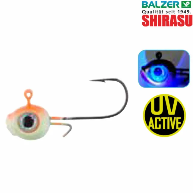 Balzer Shirasu Micro Jig UV Augen Orange-Luminous verschiedene zur Auswahl
