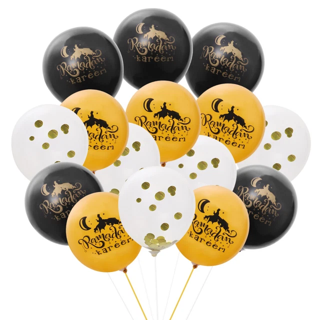15pcs eid de ballons en latex créatif beau ballon de décor pour la