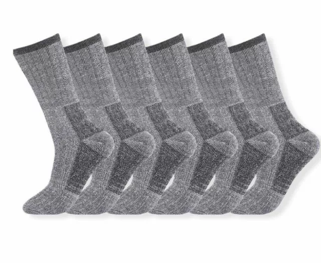 3/6/12 Pairs Mens Lambs Wool Socks Merino Winter Warm Hiking Work lot UK 6-11