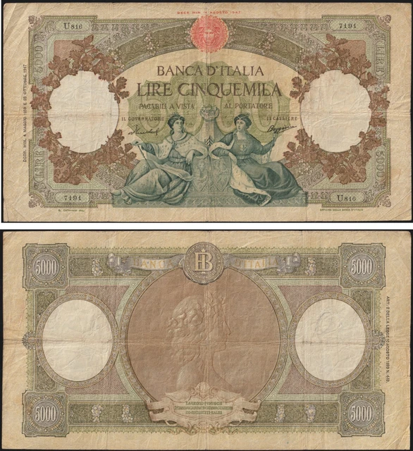 5000 Lire Repubbliche Marinare 4/5/1959 "Rara R2"