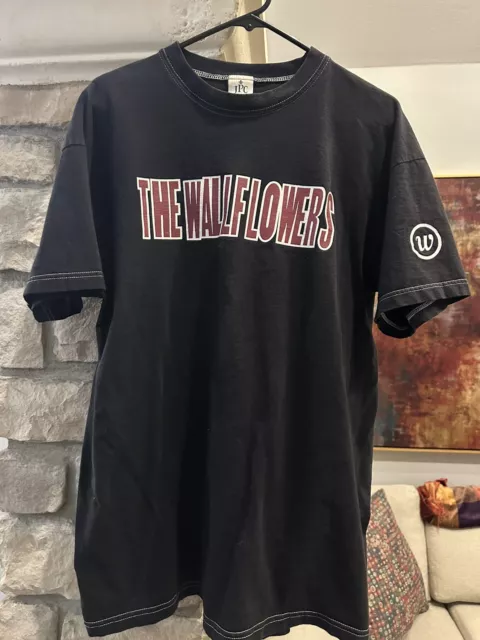 Vintage 90s The Wallflowers Band Tour Music Concert Tee Shirt Size OSFA