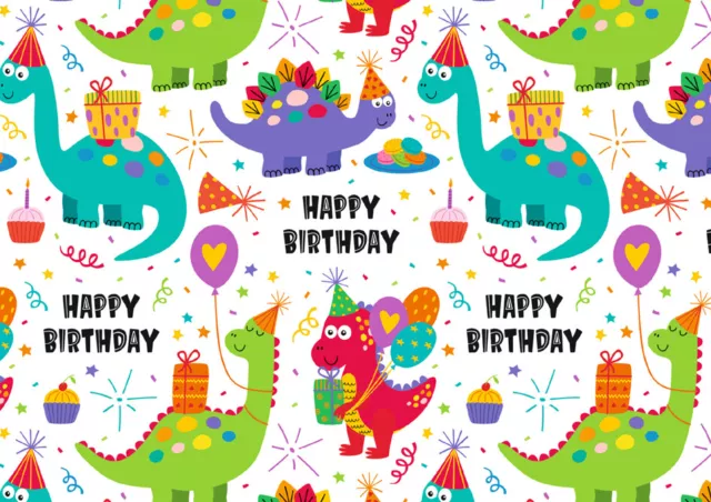 SUSY CARD Geschenkpapier "Birthday Dinos" auf Rolle