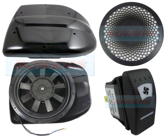 12V LOW PROFILE Powered Motorised Roof Fan Air Vent Extractor Motorhome