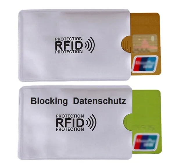 EC Kartenhülle RFID Schutzhülle Blocker Kreditkarten Ausweis Scheckkartenhülle 2