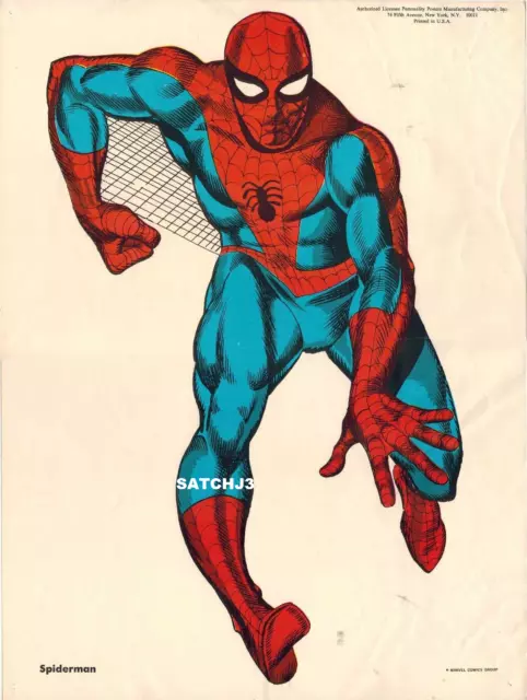 1960's AMAZING SPIDERMAN STEVE DITKO ART ORIGINAL POSTER ART PRINT MARVEL COMICS