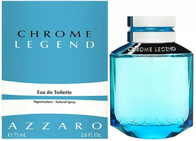 Profumo Azzaro Chrome Legend Eau De Toilette 75ml Spray Uomo (Con Confezione)