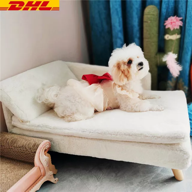 Hundecouch Luxus Hundesofa Hundebett mit plüsch Hundekissen Haustier Bett XXL