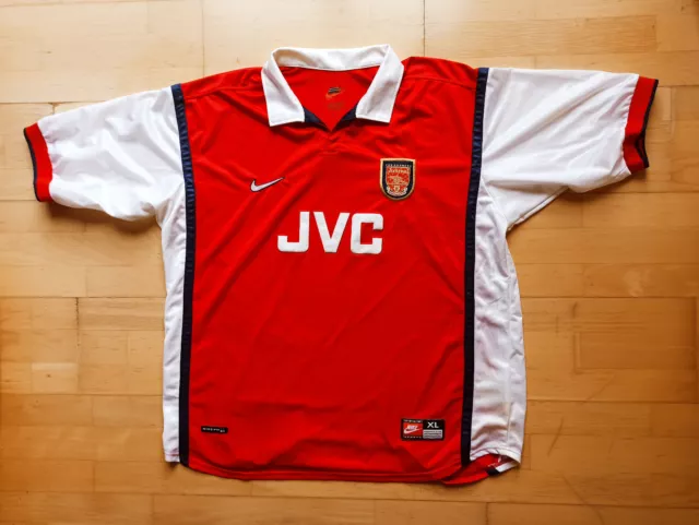 Nike FC Arsenal London 1998/1999 Home Trikot Jersey Shirt Vintage JVC XL