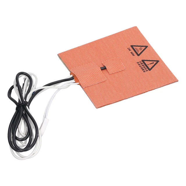 10 X 10cm Silicone Heated Pad Flexible 3D Printer Heating Pad For Voron 0 0.1 DC