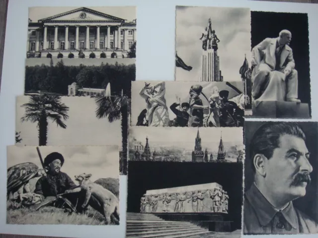 CARTES POSTALES(1 lot de 10)SOUVENIR PAVILLON DE L'URSS*EXPOSITION 1937 a PARIS