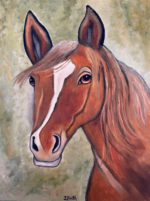 Original oil painting artwork Beautiful Horse
