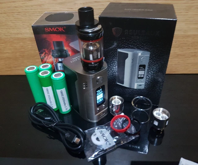 AUTHENTIC WISMEC RX300 400w Full Kit Smok TFV12 Tank 4 x Samsung Batteries  VAPE £91.95