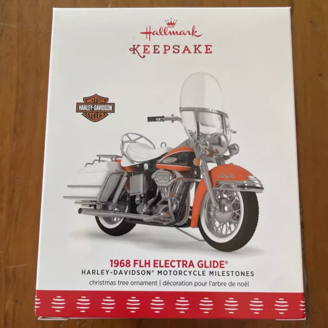 Hallmark Keepsake Ornament Harley Davidson 2017 1968 FLH Electra Glide #19