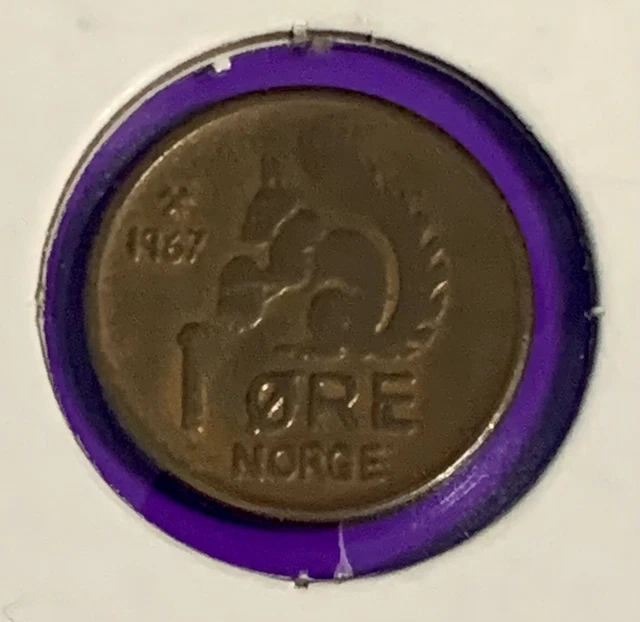 Norway 1 Ore 1967 Squirrel Animal Coin