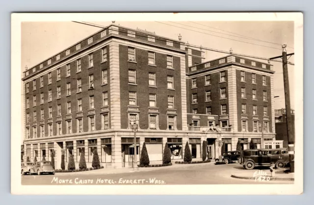 Everett WA-Washington, Monte Cristo Hotel Advertising, Vintage Souvenir Postcard