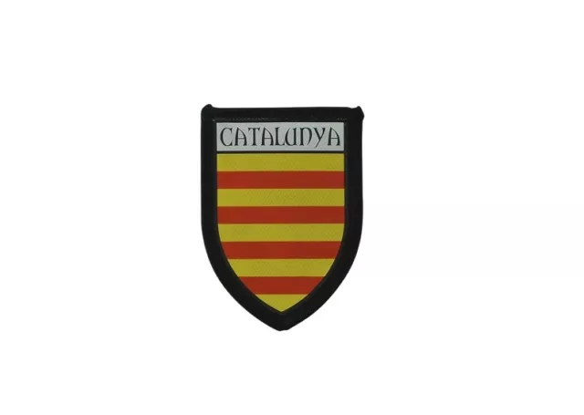 Ecusson brode thermocollant imprime blason patch drapeau catalogne catalan