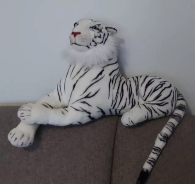 White Tiger Plush Large Giant Jumbo Stuffed Animal Soft Realistic Toy Kids Cat