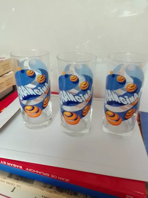 Lot De 9 Verres  Publicitaire Orangina