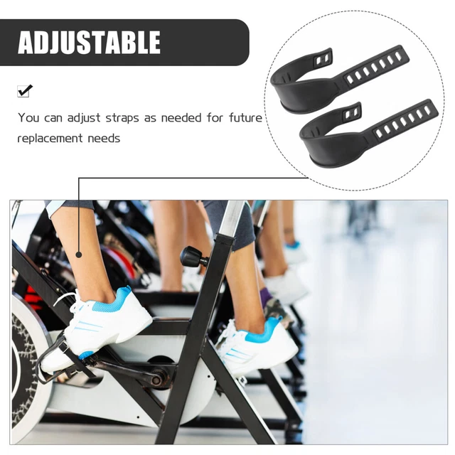 4 Pairs Bike Toe Clips Pedal Strap Exercise Bikes Footrest