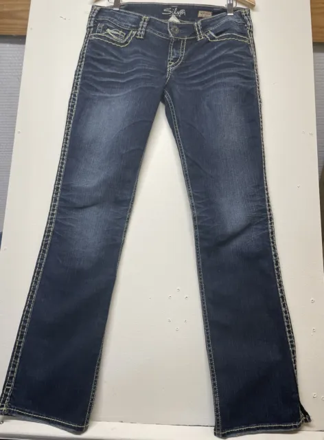 Silver Jeans Mckenzie Slim Boot Cut Denim Jeans Stretch Womens Size 31x33 EUC