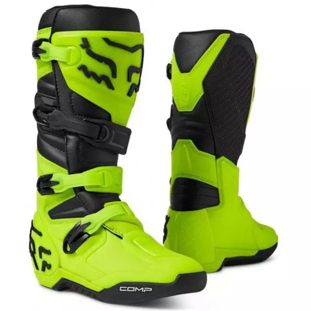 Botas de motocross Fox Racing (adulto) COMP MX (amarillo fluorescente)