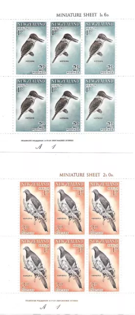 New Zealand 1960 Pre-Decimal  'Health' Miniature Sheets x2 MNH mint never hinged