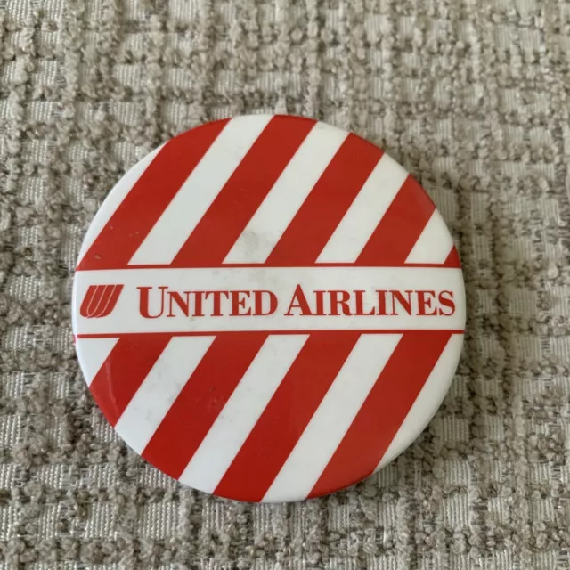 Vintage Red & White Striped United Airlines pin
