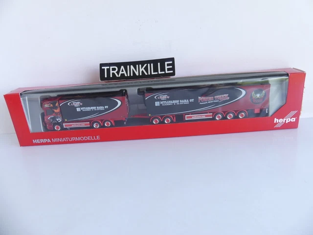 Herpa 1:87 – Camion Scania R 09 TL HZ + Remorque – Power Truck Show – Miniature HO