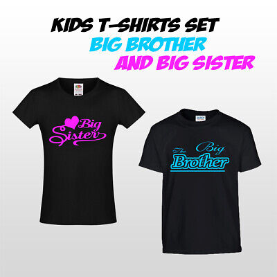 Sorella maggiore fratello maggiore T-shirt personalizzata Bambini Ragazzi Ragazze abiti di corrispondenza