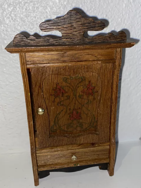 Antique German miniature doll house deorated furniture Cabinet