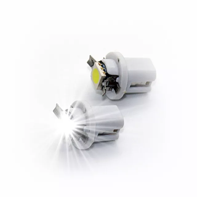 2X B85D T5 B8,5d SMD 5050 LED Cockpit Tacho Instrumenten Beleuchtung weiß weiss