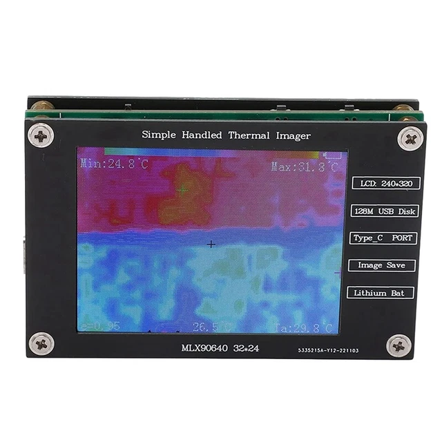 Telecamera a infrarossi per immagini termiche, intervallo di temperatura da - 40 °C + 300 °C, velocità 8 Hz