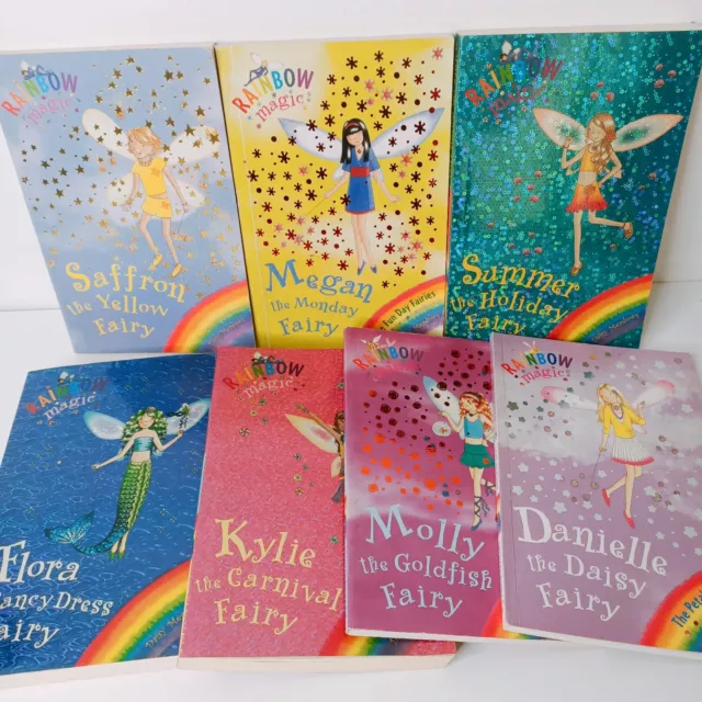 Rainbow Magic Fairy 7 Books Daisy Meadows Bulk Bundle Children's Paperbacks