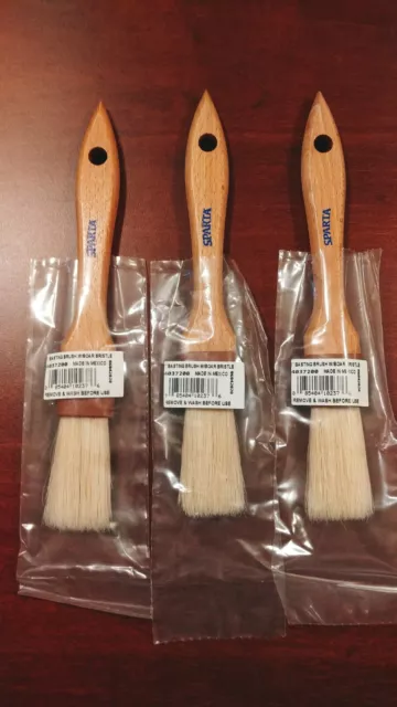 2-Pack - Carlisle 403700 Sparta 1" Pastry Brush with Boar Bristles 2