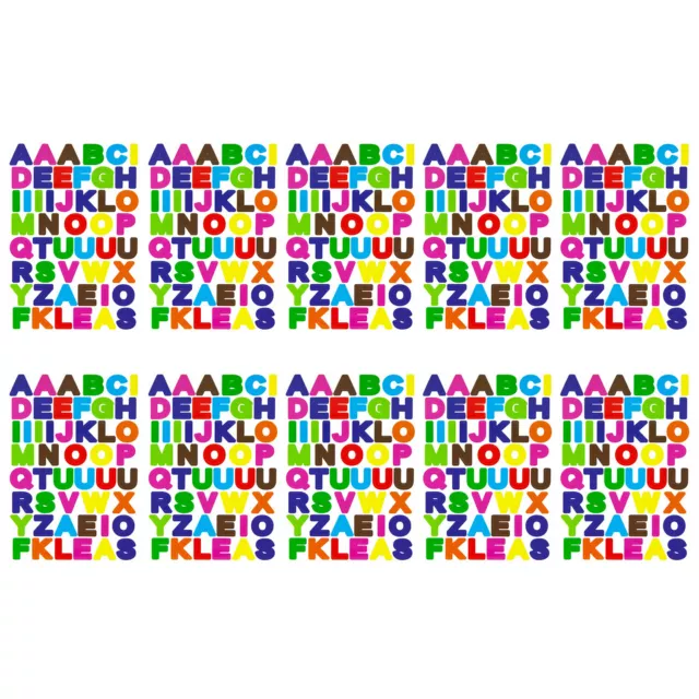 480x Buchstaben Sticker Alphabet ABC Aufkleber Bunt für Schuleinführung Basteln