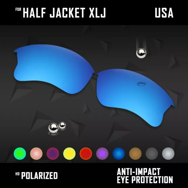 Anti Scratch Polarized Replacement Lenses for-Oakley Half Jacket XLJ Options