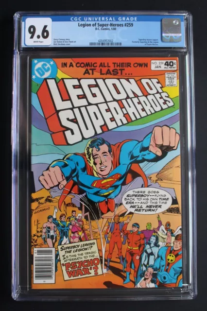 LEGION OF SUPER-HEROES #259 New Series BEGINS 1980 DC 2nd PSYCHO WARRIOR CGC 9.6