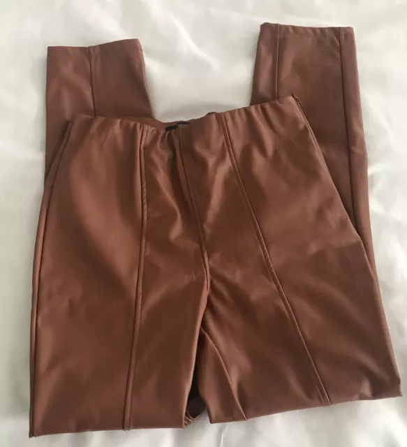 Forever 21 Camel Vegan Faux Leather pants Size M