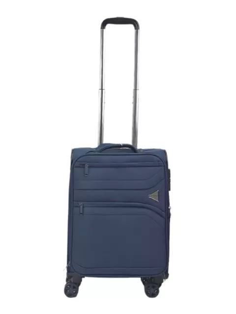 Equipaje Ligero Azul Maletas 8 Ruedas Viaje Cabina Suave Laptop Bolsa de Vacaciones