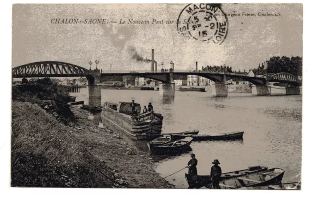 CHALON SUR SAONE - Saône & Loire - CPA 71 - Quais de Saone - le nouveau pont