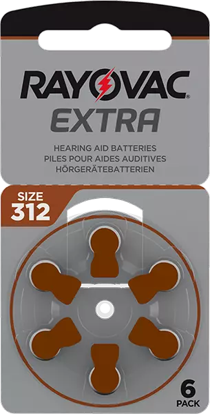 Rayovac Extra Advanced size 312 hearing aid batteries 60 cells in total BROWN