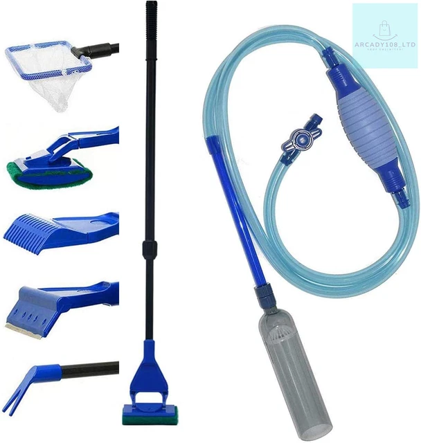 QIODAZOO Fish Tank Cleaning Kit, Aquarium Water Changers with Gravel and 5 in 1