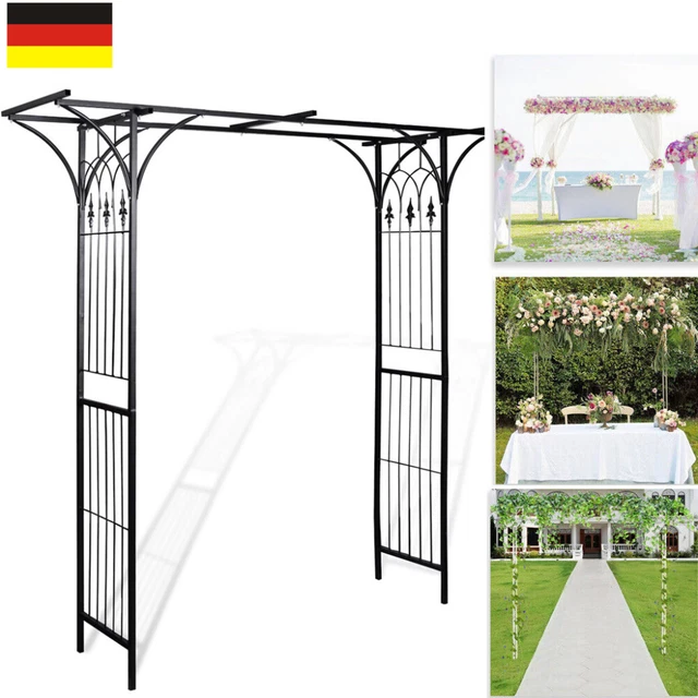 Rosenbogen Metall Torbogen Gartenbogen Rankhilfe Rankgitter Spalier Garten DE