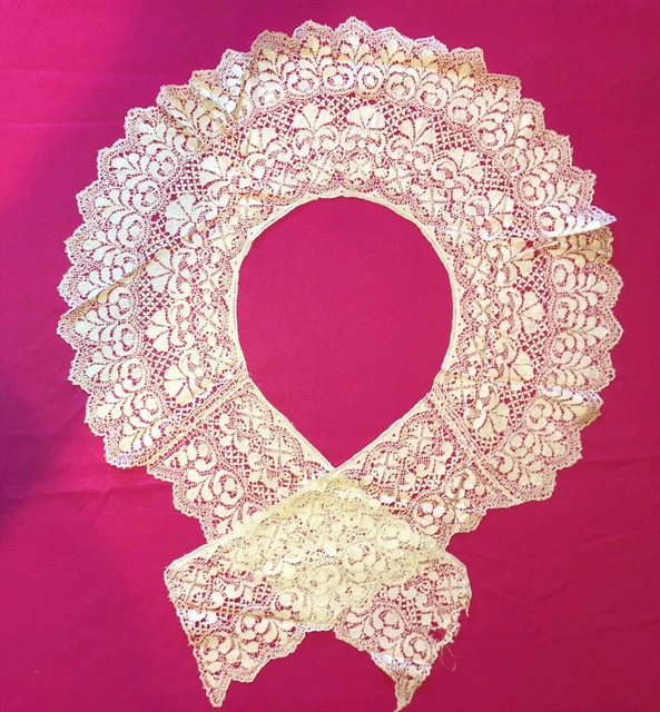 Antique late 18th early 19th Century Rare MALTESE LACE COLLAR & CUFFS Malta Antique late 18th early 19th Century Rare MALTESE LACE COLLAR & CUFFS Malta