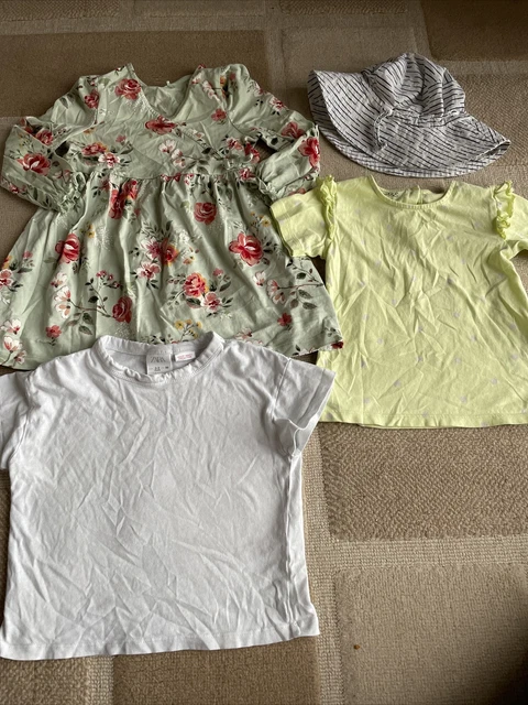 Girls clothing bundle age 2-3 years dress tops hat zara george M&S etc