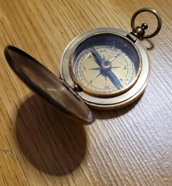 Stanley London Vintage Antique Brass Compass