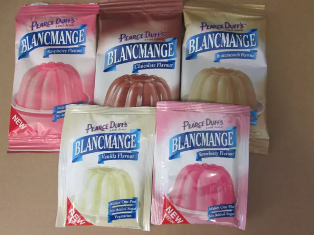 2, 3, 4, 6, 8 or 10 PACKS PEARCE DUFFS BLANCMANGE  Select From 5 Flavours
