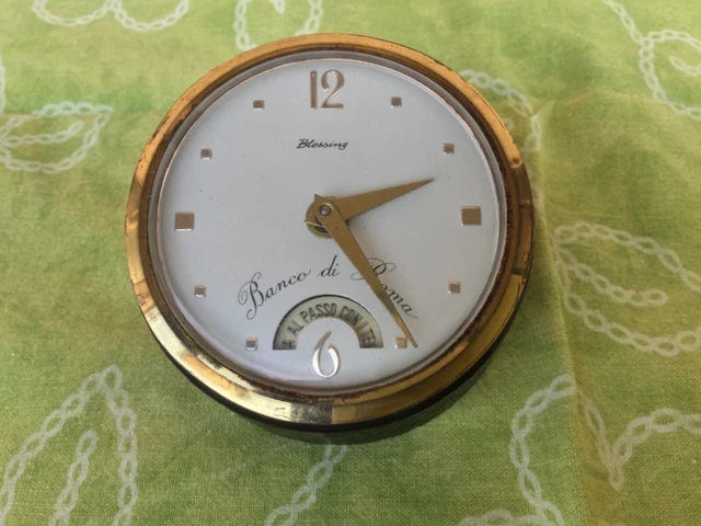 Orologio Da Tavolo pubblicitario Banco di Roma marca Blessing 