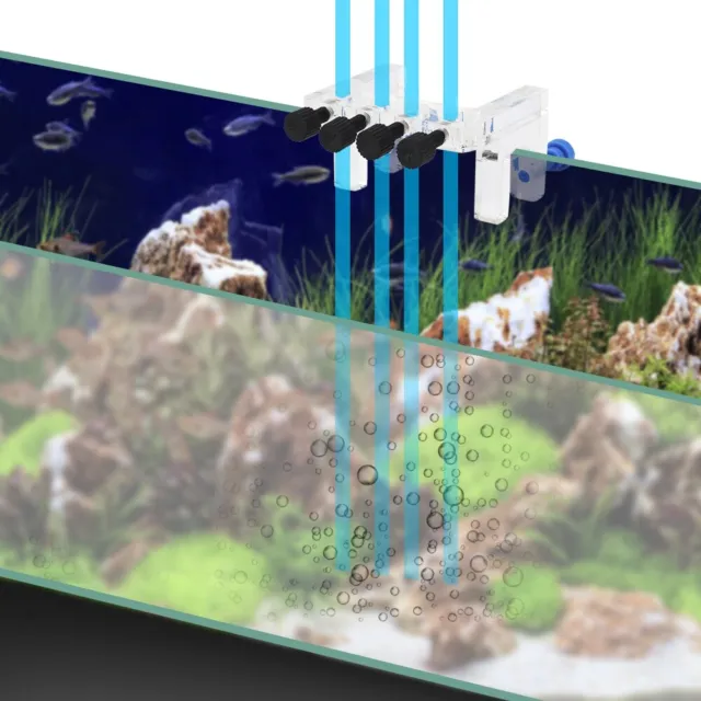 Aquarium Fish Tank Acrylic Soft Tube Fixture Holder Dosing Pump 4 Tubes Version
