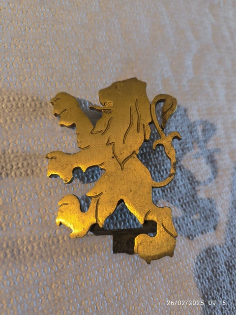 Emblème Lion Peugeot Ancien En Laiton - Garniture De Calandre Vintage, Occasion Bon état